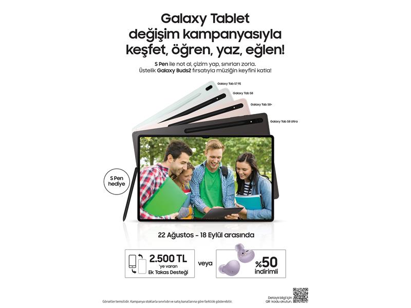Samsung’dan okula dönüş öncesi yılın en büyük Galaxy tablet kampanyası! 